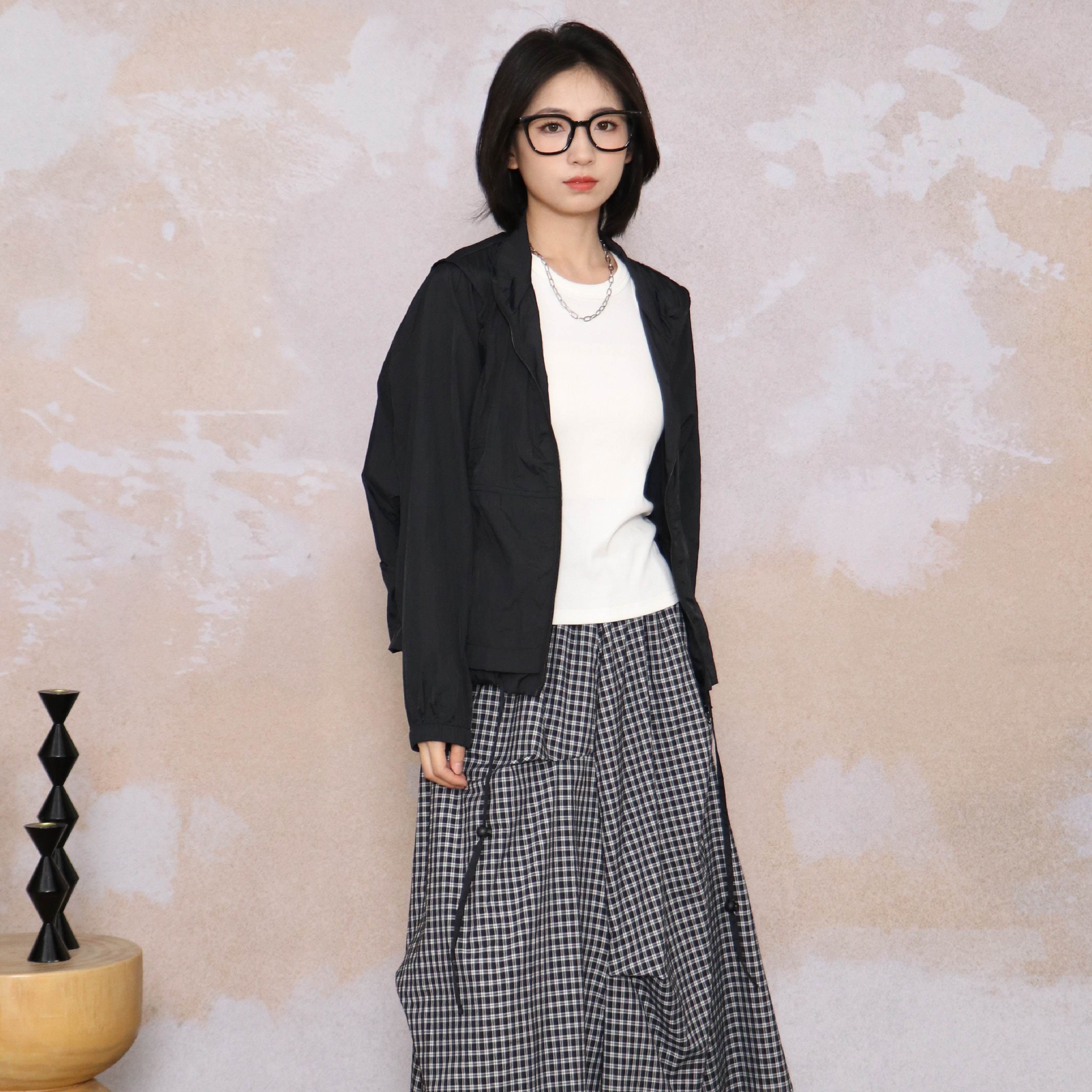 PATAVINITY防风立领拉链百搭防晒服女秋季宽松休闲长袖夹克外套