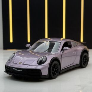 【DZ093】建元车模1比32合金911跑车带声光回力儿童玩具车音效模