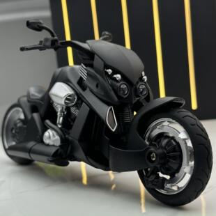 【DZ086】华一合金车模1:12雅马哈暴龙摩托车发声带灯光玩具车音