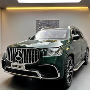 【DZ075】车致合金车模1比24大奔GLS63越野车回力带声光玩具车音