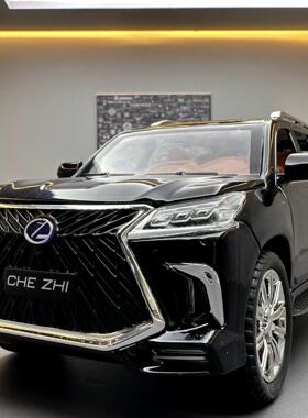 【DZ099】车致合金车模1比24雷克LX570越野车回力带声光玩具车音