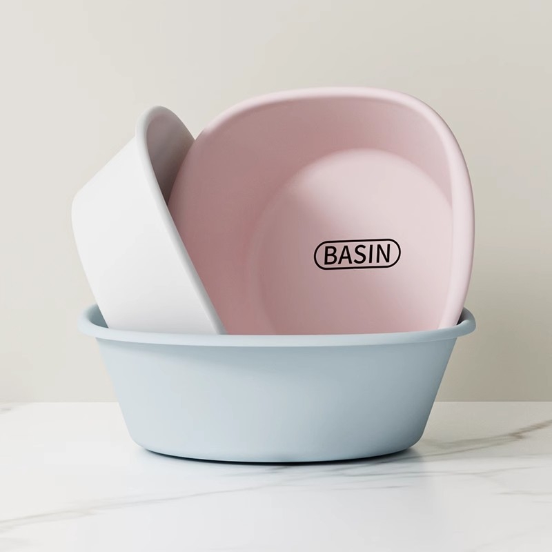 加厚加深高颜值脸盆抗菌宿舍学生家用洗衣服洗水果洗浴中心洗脚盆