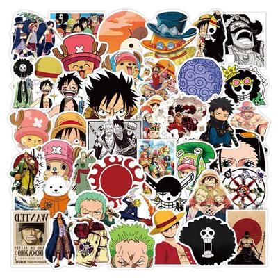 50pcs ONE PIECE Luffy Stickers Anime Sticker Notebook Motorc