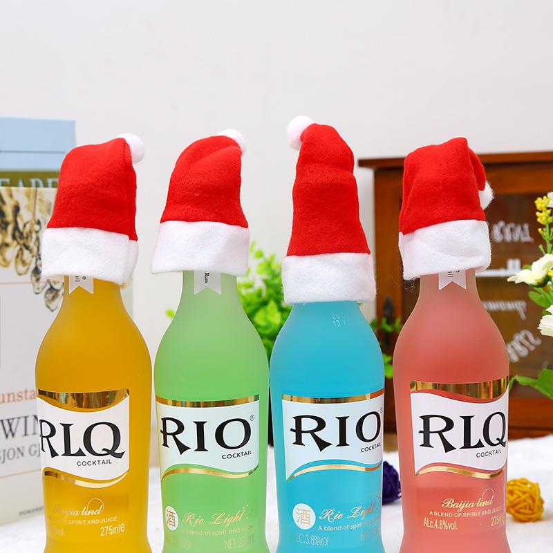 Christmas tree decorated small hat knife set bottle hat