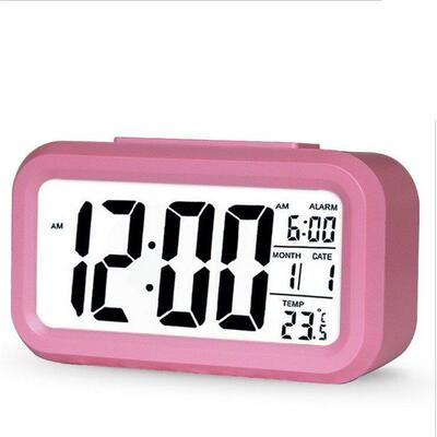 Digital Alarm LED Clock闹钟snooze Control Backlight Calendar
