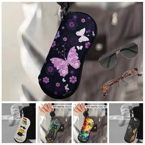 Nylon Sunglasses Storage Bag Solid Color Durable Sunglasses