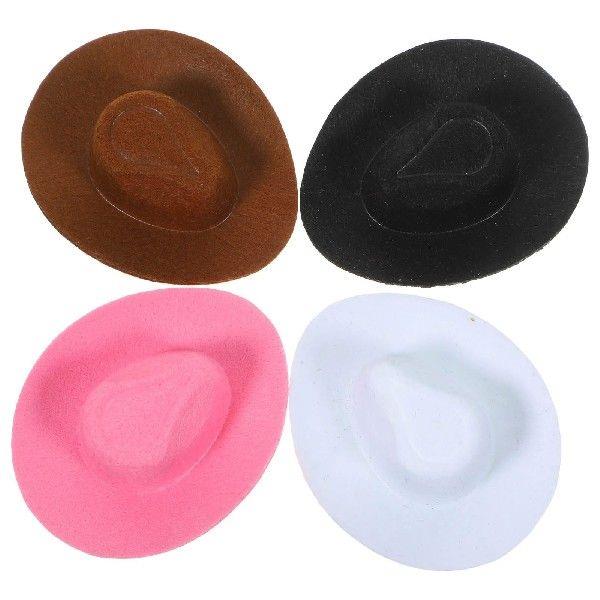 4pcs House Hat Miniature Hat Decorative Nonwovens Hats