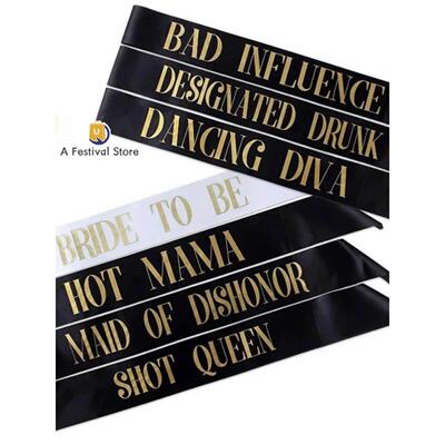 7pcs/set Team Bride Bachelorette Party shoulder strap Bride