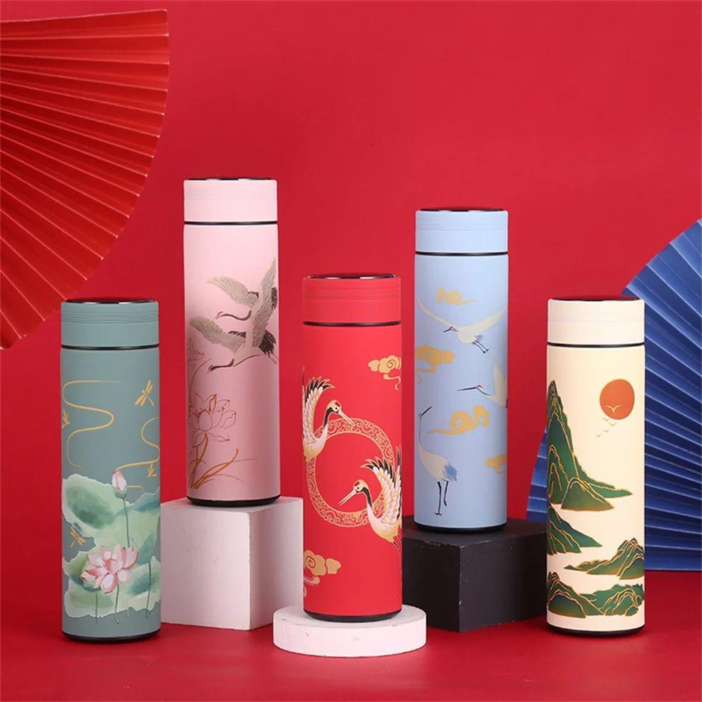 450ml Chinese Style Intelligent Thermos Bottle Classical Sty
