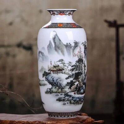 Jingdezhen Ceramic Vase Retro Chinese Traditional Vase Home