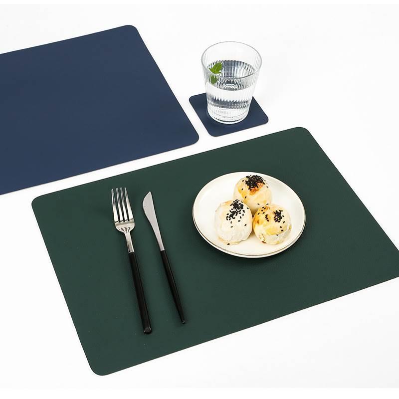 Leather Placemat Household Goods Rectangular Heat Insulation