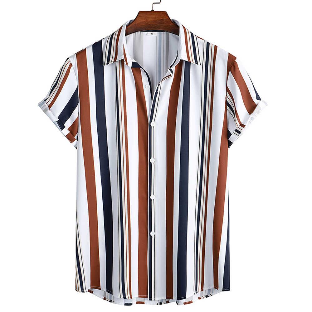 Hawaiian Shirts Mens Summer Beach Loose Shirt For Men 男衬衫
