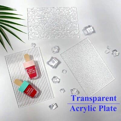 Water Ripples Acrylic Cube Sheet Striped Ice Flowers