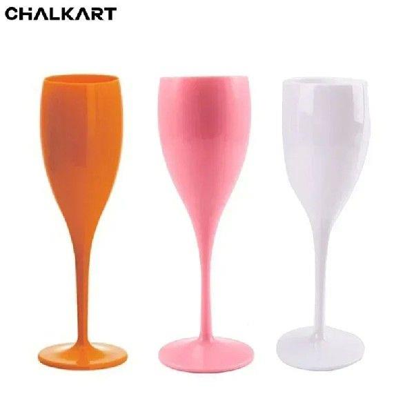 New Champagne Flutes Glasses Plastic Wine Glasses