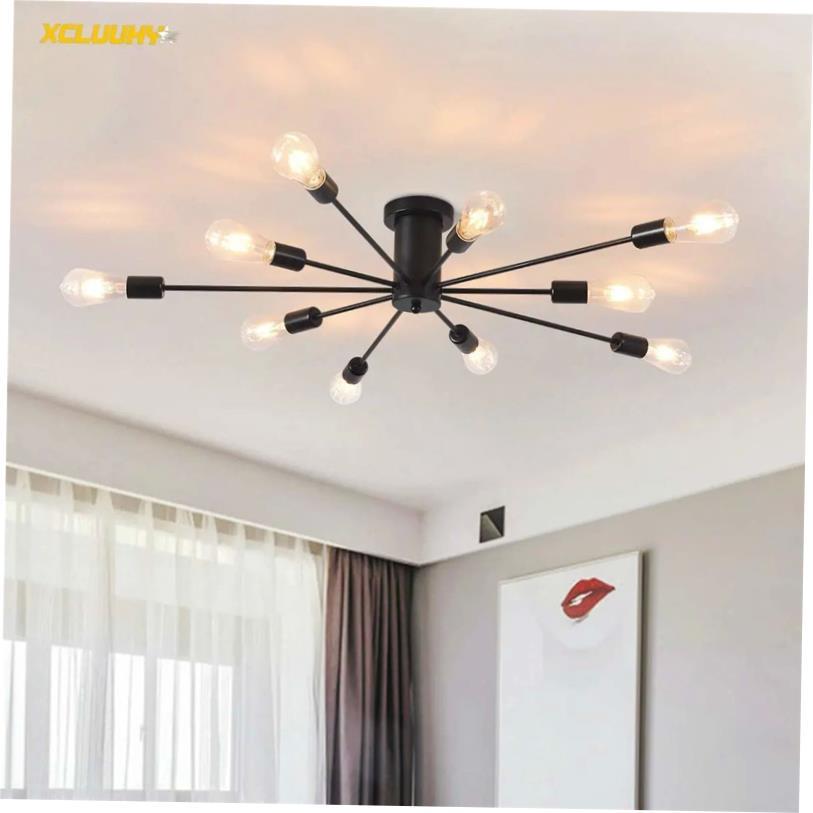 Semi Flush Mount Ceiling Lights Black Sputnik Ceiling Light