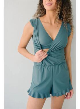 Swimming Built-in Bra Women's Swimwear Printed Hot Sprin