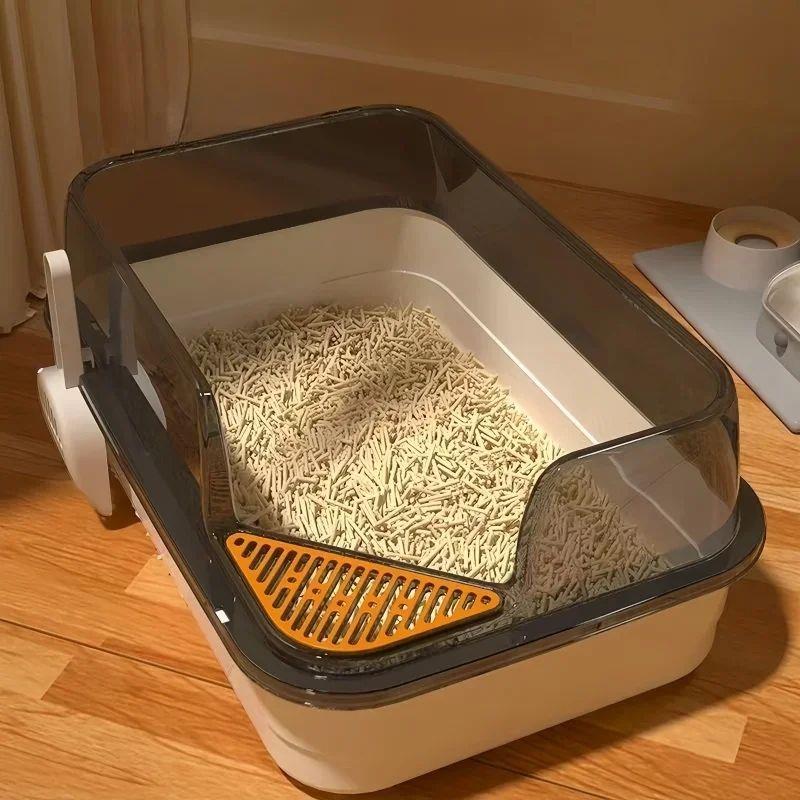 Extra Large Cat Litter Box Pet Sandbox Splashproof Cat Tray