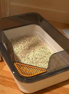 Extra Large Cat Litter Box Pet Sandbox Splashproof Cat Tray