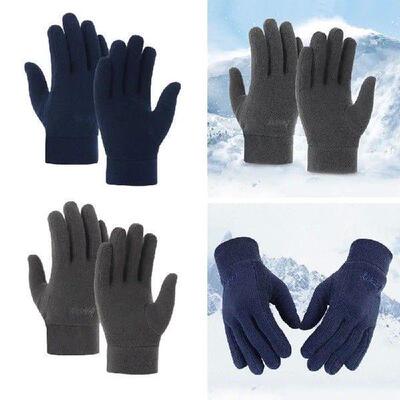 Riding Driving Gloves Outdoor Sport Fleece Furry Warm Mitts
