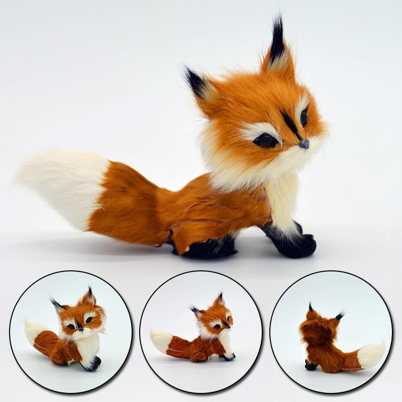 3 Styles Mini Squatting Fox Model Cute Simulation Brown Fox