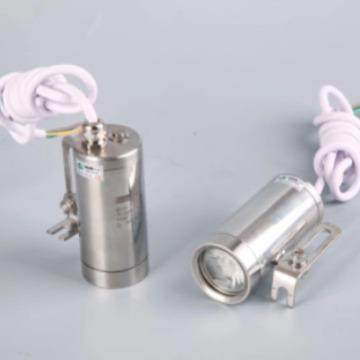 快装304卫生级玻璃管道直通视镜快开卡盘视盅不锈钢带护网卡箍式