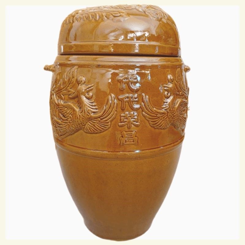 速发套殡金斗坛骨盒男色葬全棕龙凤整套罐捡骨坛子