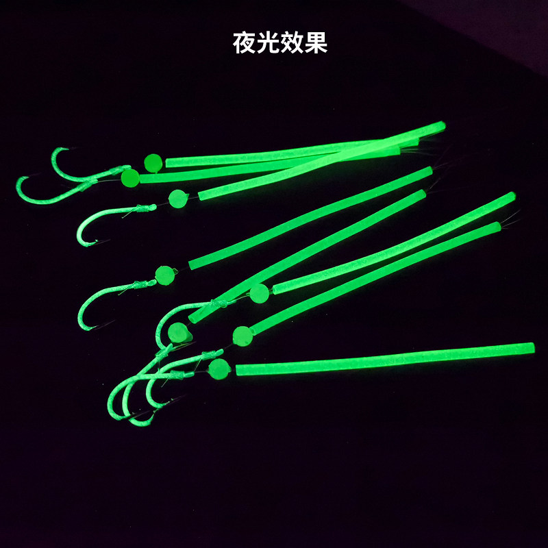 速发CXZHI海钓串钩钓组防缠绕船钓抛竿海杆夜光丸世钩白果子黄三