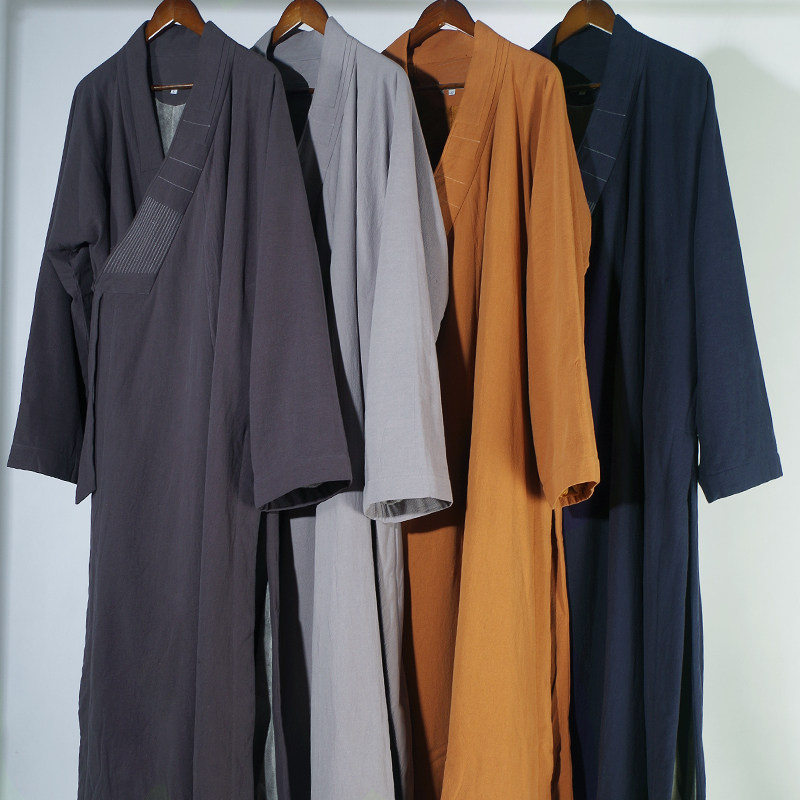 速发亚麻棉加绒僧服大冬和尚服僧人比暖比丘尼加厚长褂舒适保丘褂