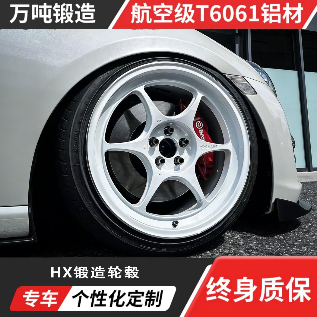 ENKEI PF06款单六辐深凹抛边运动款轻量化HX定制锻造轮毂改装升级