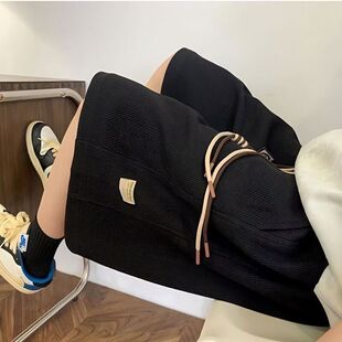 夏季 五分美式 华夫格潮牌短裤 潮流中裤 运动宽松休闲五 男款 2025新款