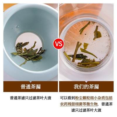 1000目高密度玻璃茶漏无孔创意茶滤泡茶器茶叶过滤网茶具配件茶隔