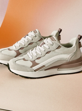 Skechers斯凯奇女鞋2023秋新款复古休闲运动鞋时尚撞色鞋子155450