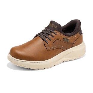 Skechers斯凯奇男鞋秋冬一脚蹬商务休闲鞋耐磨防滑低帮皮鞋205703