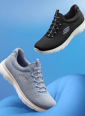 Skechers斯凯奇新品女士轻质回弹舒适跑步鞋时尚休闲运动鞋150268