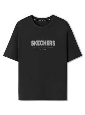 Skechers斯凯奇夏季男女同款时尚休闲针织短袖运动T恤衫L225U057