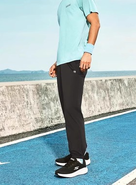 Skechers斯凯奇2025男休闲裤简约百搭束脚裤透气运动裤P225M104