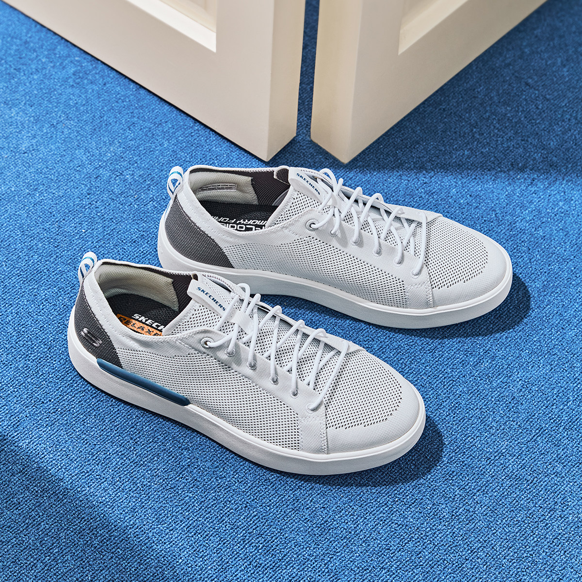 Skechers斯凯奇秋冬新款透气舒适网布板鞋男轻质耐磨休闲鞋210814,运动鞋new,运动休闲鞋,淘宝优惠券,粉丝福利购,淘宝优惠卷