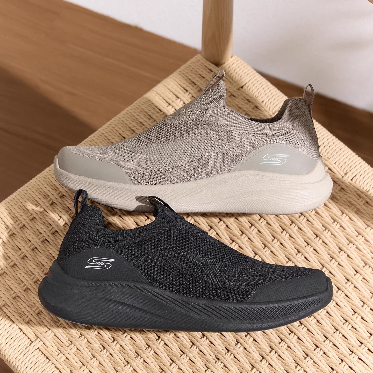 Skechers斯凯奇男鞋懒人健步鞋