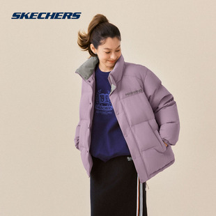 Skechers斯凯奇男女同款秋冬三防科技宽松保暖羽绒服外套L425U008