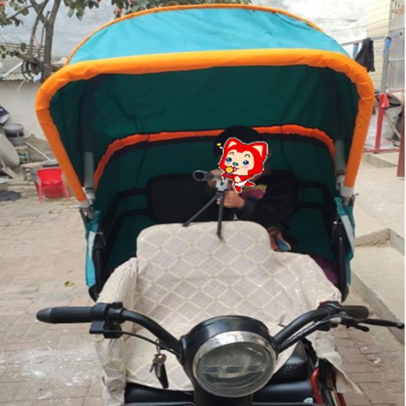 电动三轮车棚雨棚遮阳避雨蓬脚踏三轮车折叠车鹏人力车篷老年休闲