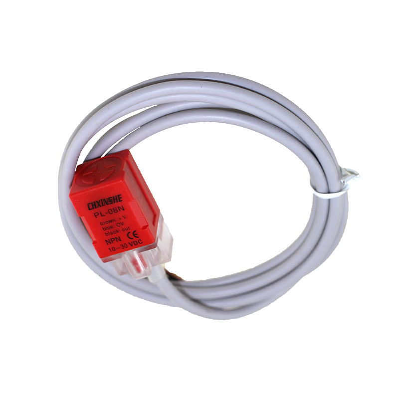 速发鑫社 方型接近开关 PL-08 P 直流三线常开 接近感应器12V 24V