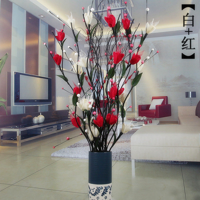 速发叶脉干花客厅落地假花仿真干枝插花干花蝴蝶花居家新房装饰包