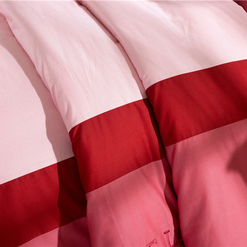 速发全棉刺绣床裙四件套罩棉素拼纯色绣花纯床床品4件套厂家