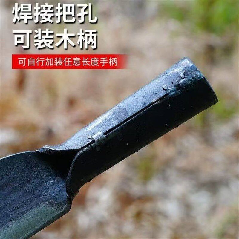 速发纯手工锻打弹簧钢直刀弯刀户外砍树砍竹子劈柴专用砍柴刀开山