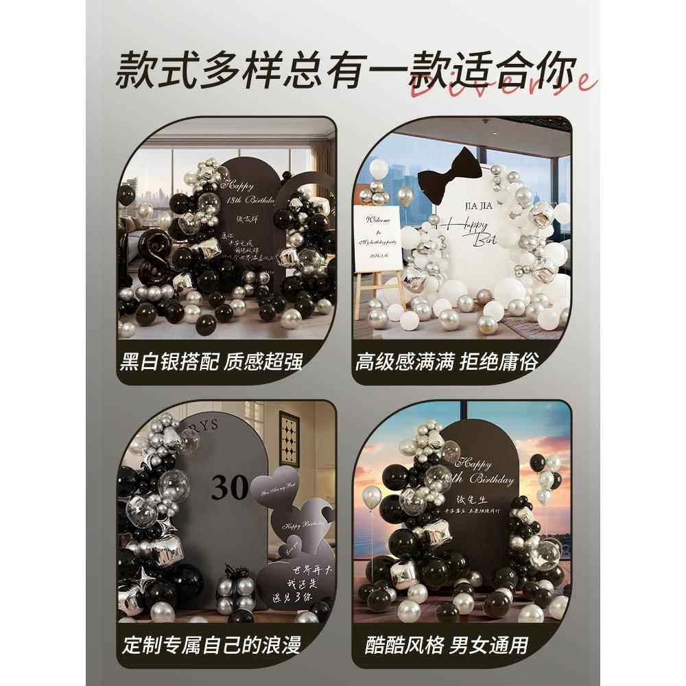速发老公0岁生日装饰场景惊喜布置男士18岁成人礼三十气球背景墙
