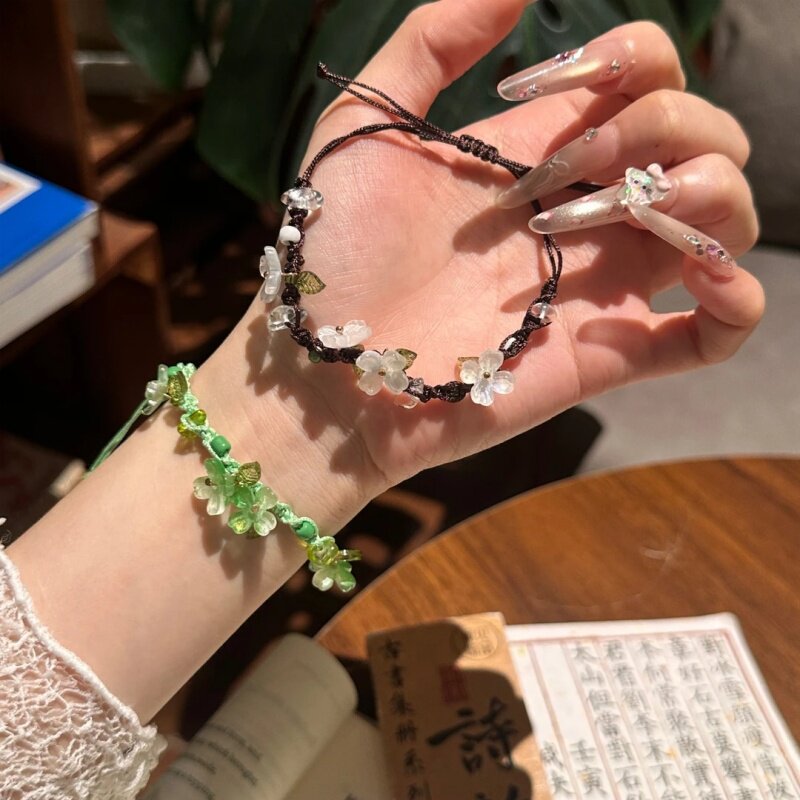 春日繁花无尽夏花语手绳森系小清新ins编织小众百搭闺蜜手链礼物