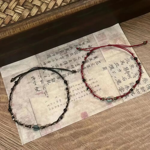 新中式平安扣古风编织红绳手链