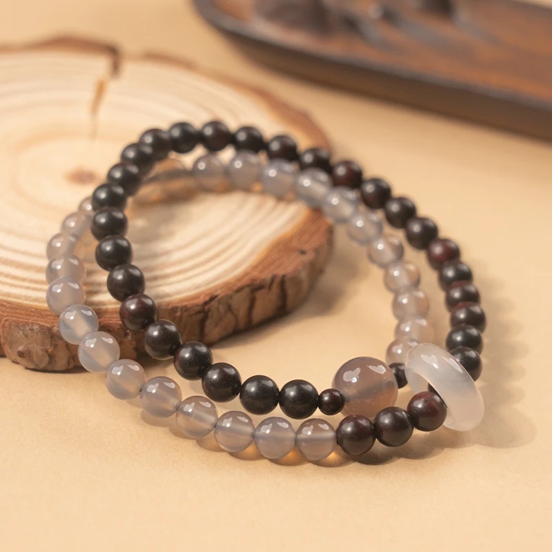 新中式双层扶摇手链女不规则中国平安小众设计高级感复古叠戴手串