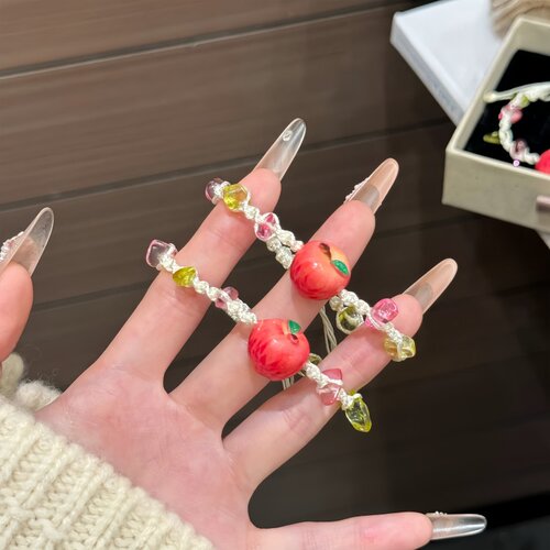 苹果手链女手工编织情侣手绳礼物