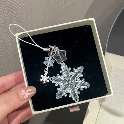 星星雪花手机链钥匙链挂件送礼物